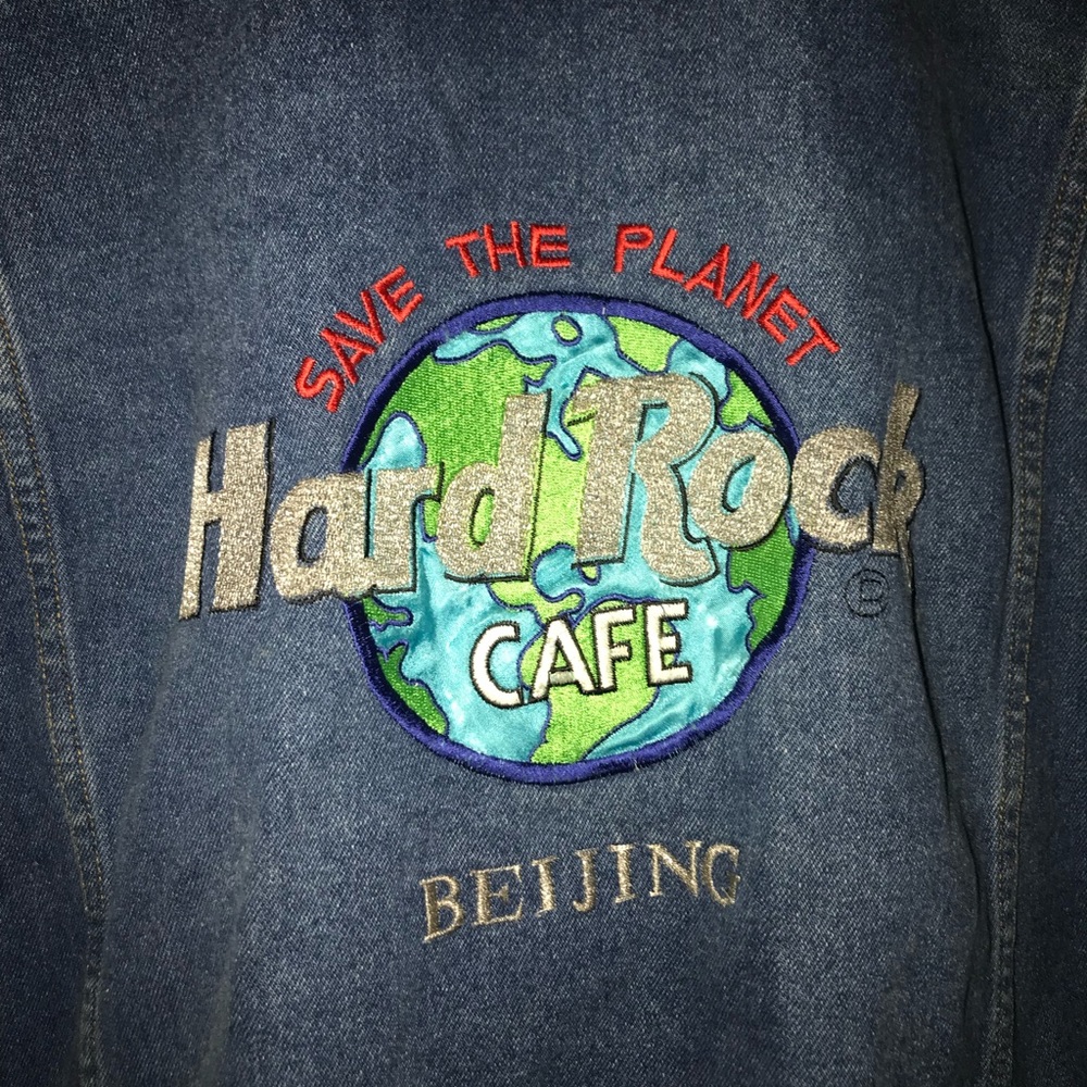 Vintage Hard Rock Cafe Beijing Jean Jacket XL